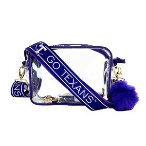 TARLETON - Licensed - Go Texans | Game Day | Clear Purse | Adjustable Strap